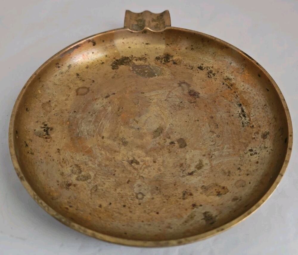Vintage Brass Ashtray With Great Patina Made In India